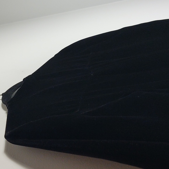 EILEEN FISHER Black Velvet Collared Silk Long Shirt Size Small - Picture 14 of 16